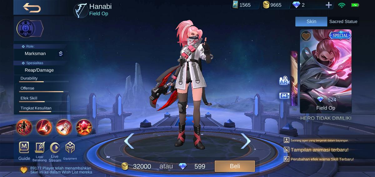 New Skin, Hanabi, Field Op