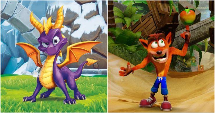 Crash Bandicoot Spyro The Dragon Playstation Platforming Mascot Feature