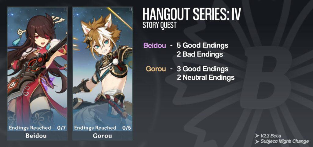 Genshin Impact Hangout Event Leak Beidou Gorou