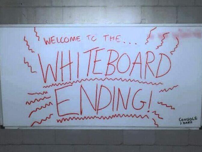 Ending Stanley Parable Whiteboard