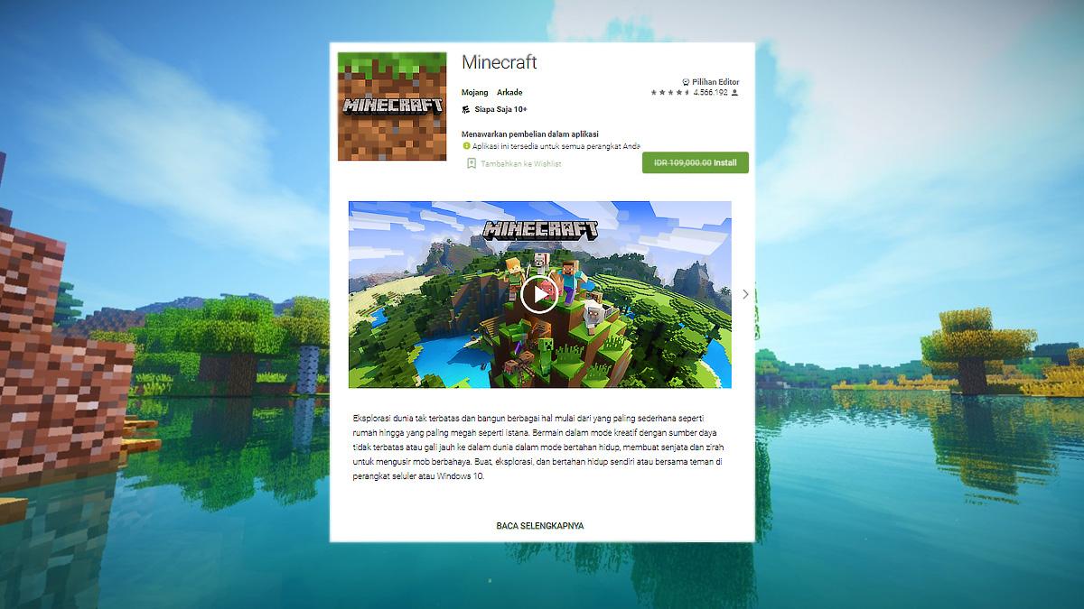 Minecraft Bisa Diunduh Gratis di PlayStore, Fakta atau Cuma Bug?