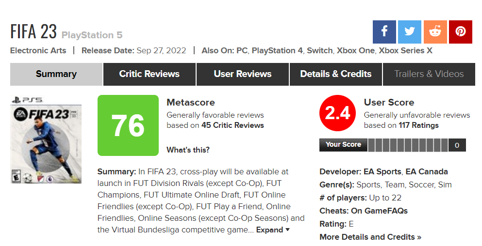 What is the Horizon Forbidden West Metacritic score? - GINX TV