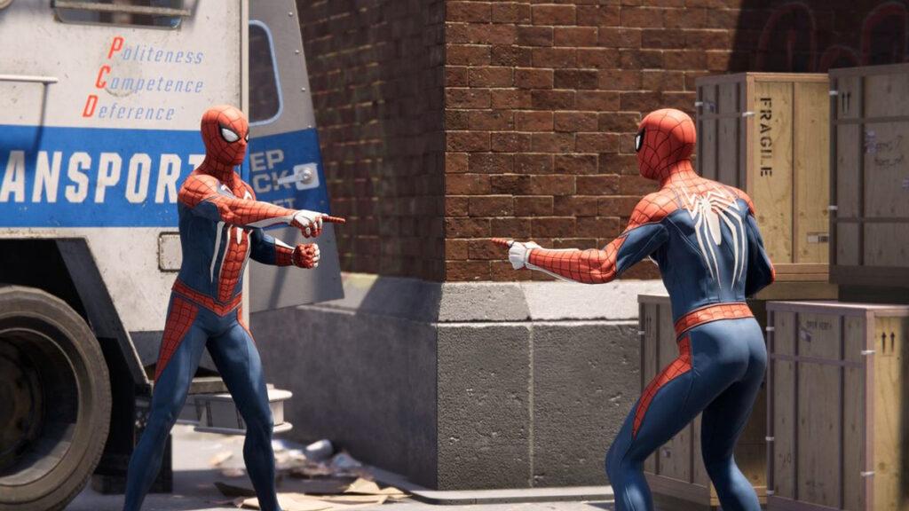 Meme Spider Man Saling Tunjuk Yang Dibuat Ulang Pada Gamenya