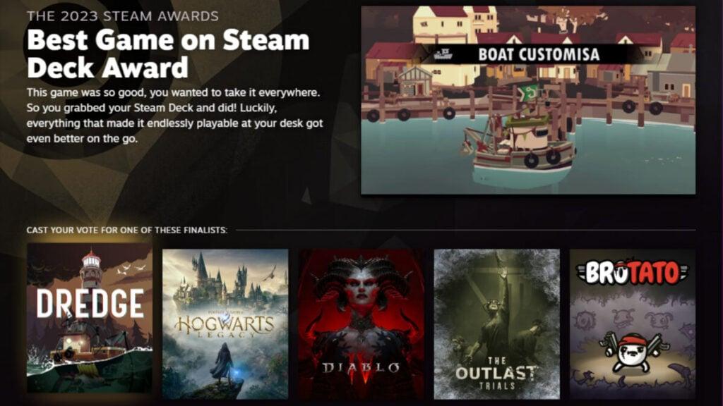 Nominasi 'Best Game On Steam Deck' 2023