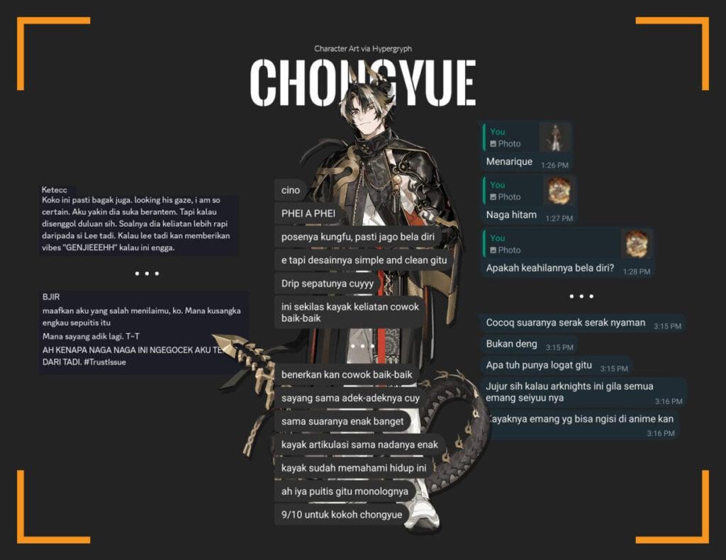 Karakter Arknights Di Mata Wanita Chongyue